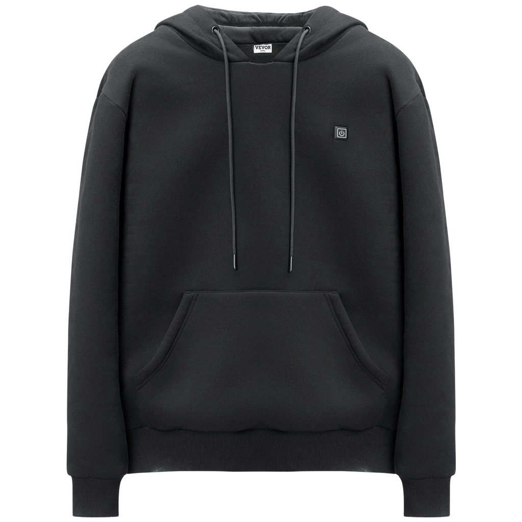 VEVOR Heated Hoodie - Best Heated Hoodie 2025, Black, Size L