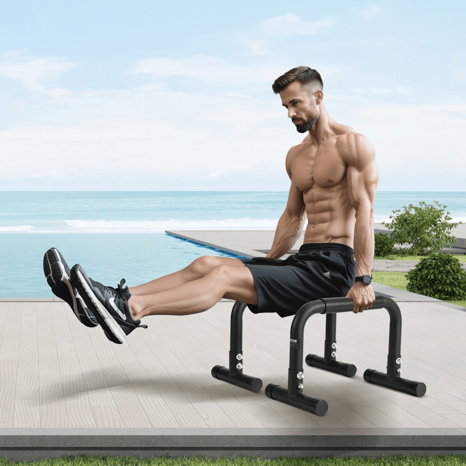 VEVOR Heavy-Duty Dip Bars – Strength Training Station for Home & Gym Workouts