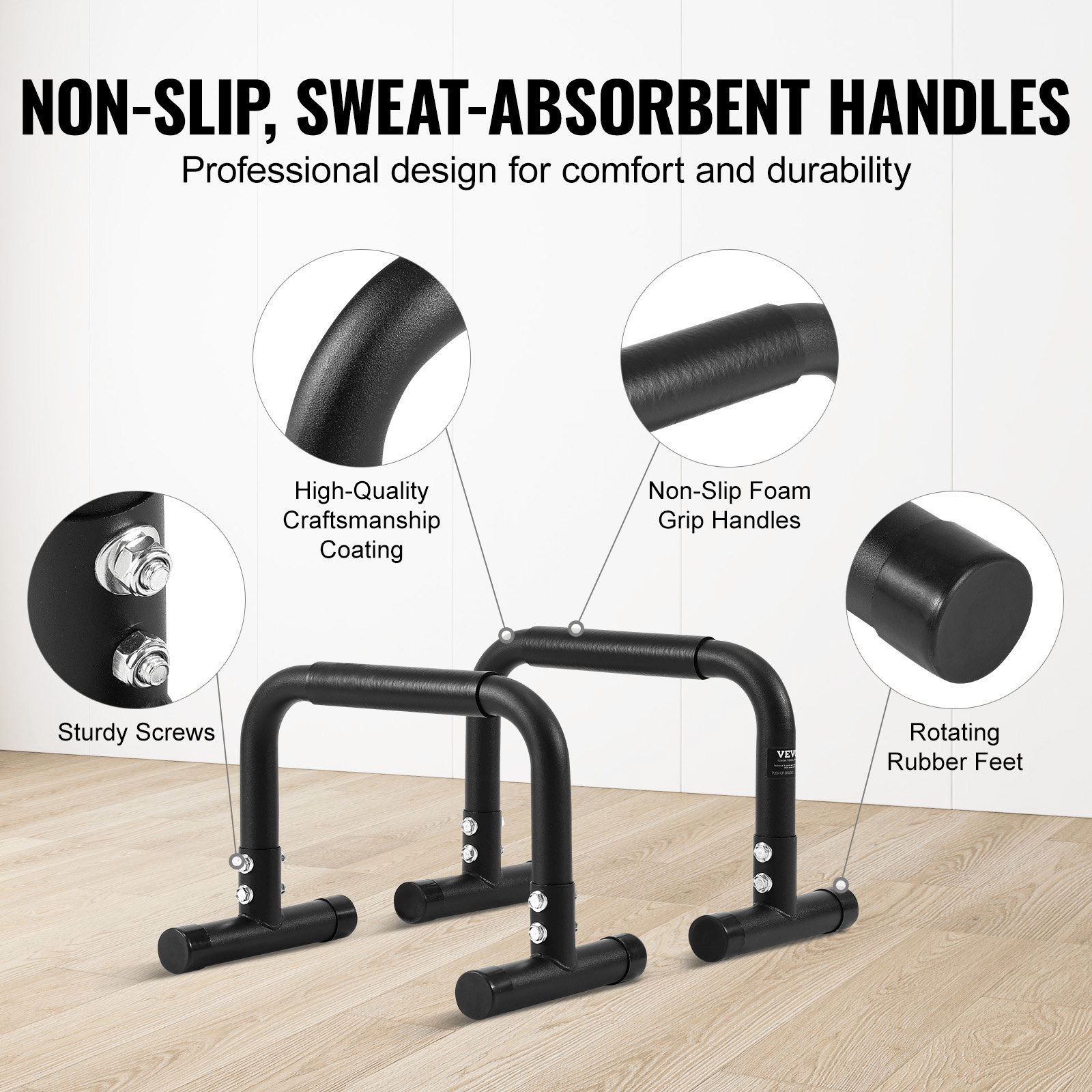 VEVOR Heavy-Duty Dip Bars – Strength Training Station for Home & Gym Workouts