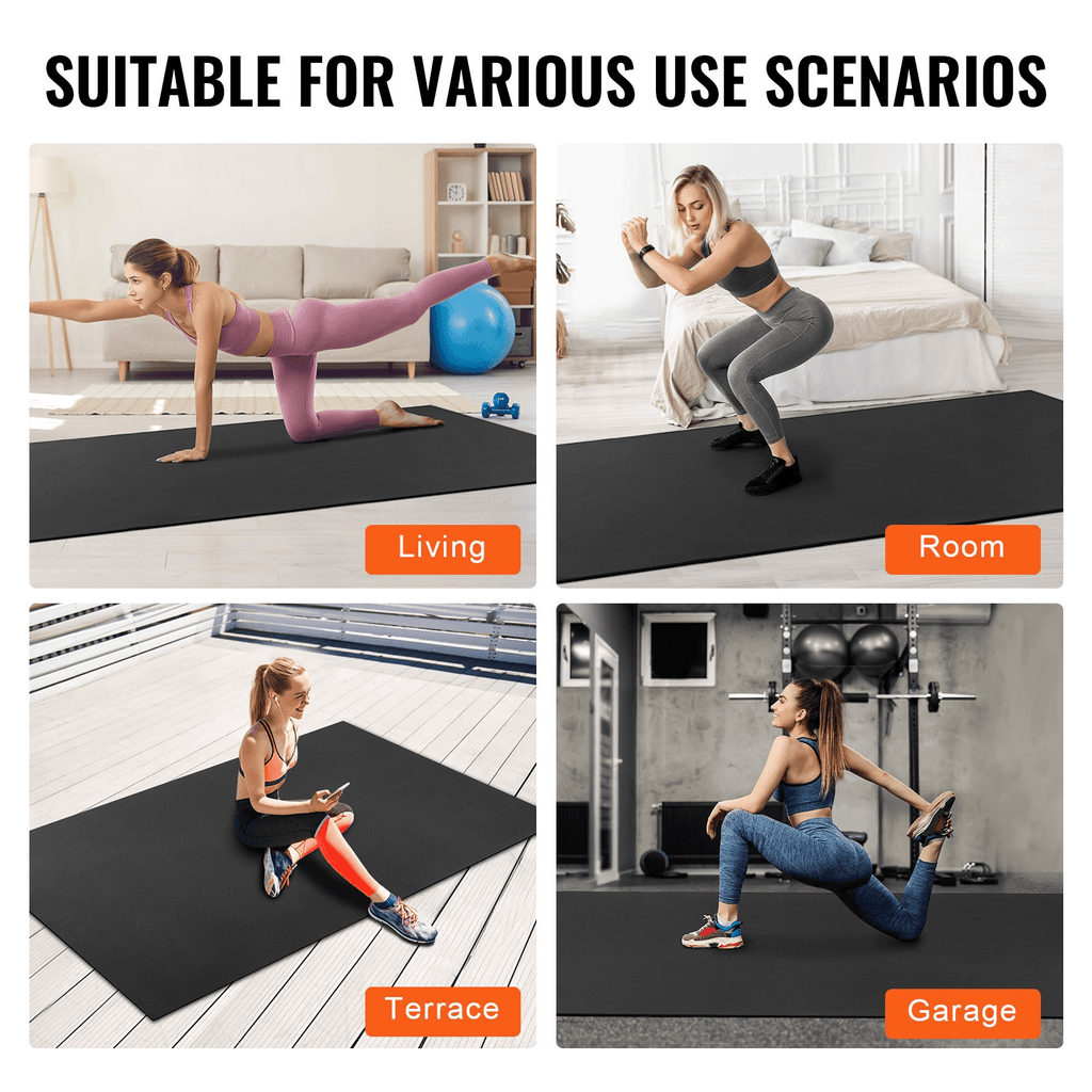 VEVOR Non-Slip High-Density Exercise Mat – Premium Comfort & Stability for Yoga & Fitness