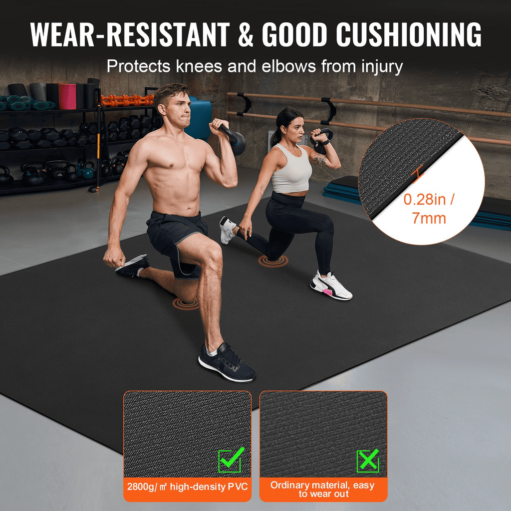 VEVOR Non-Slip High-Density Exercise Mat – Premium Comfort & Stability for Yoga & Fitness