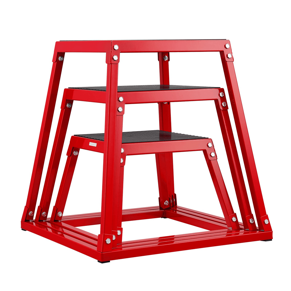 VEVOR Plyometric Jump Boxes Set, 3-Piece (12/18/24 in) for Agility & Strength