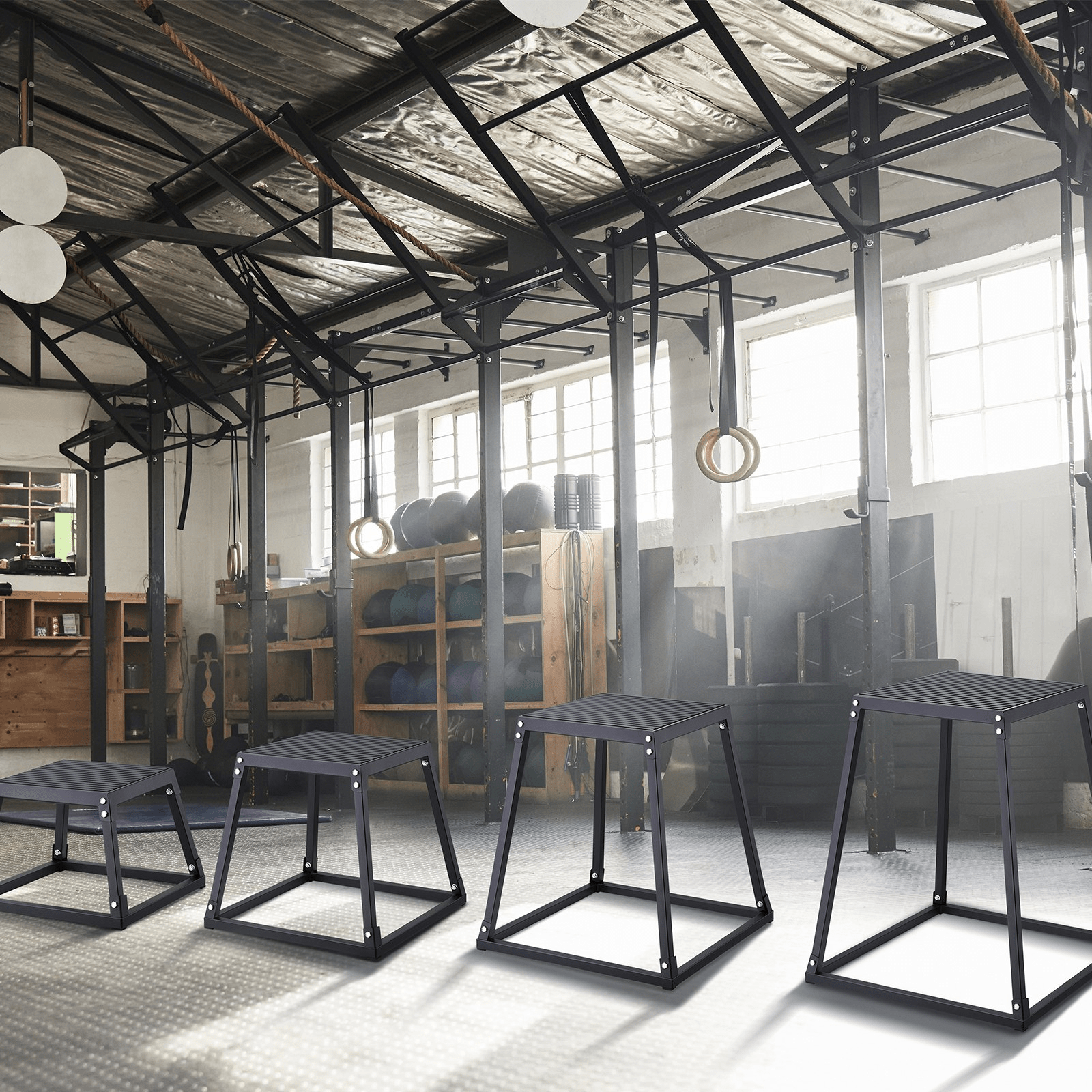 VEVOR Plyometric Jump Boxes - 4-Piece Set for Agility & Strength Training