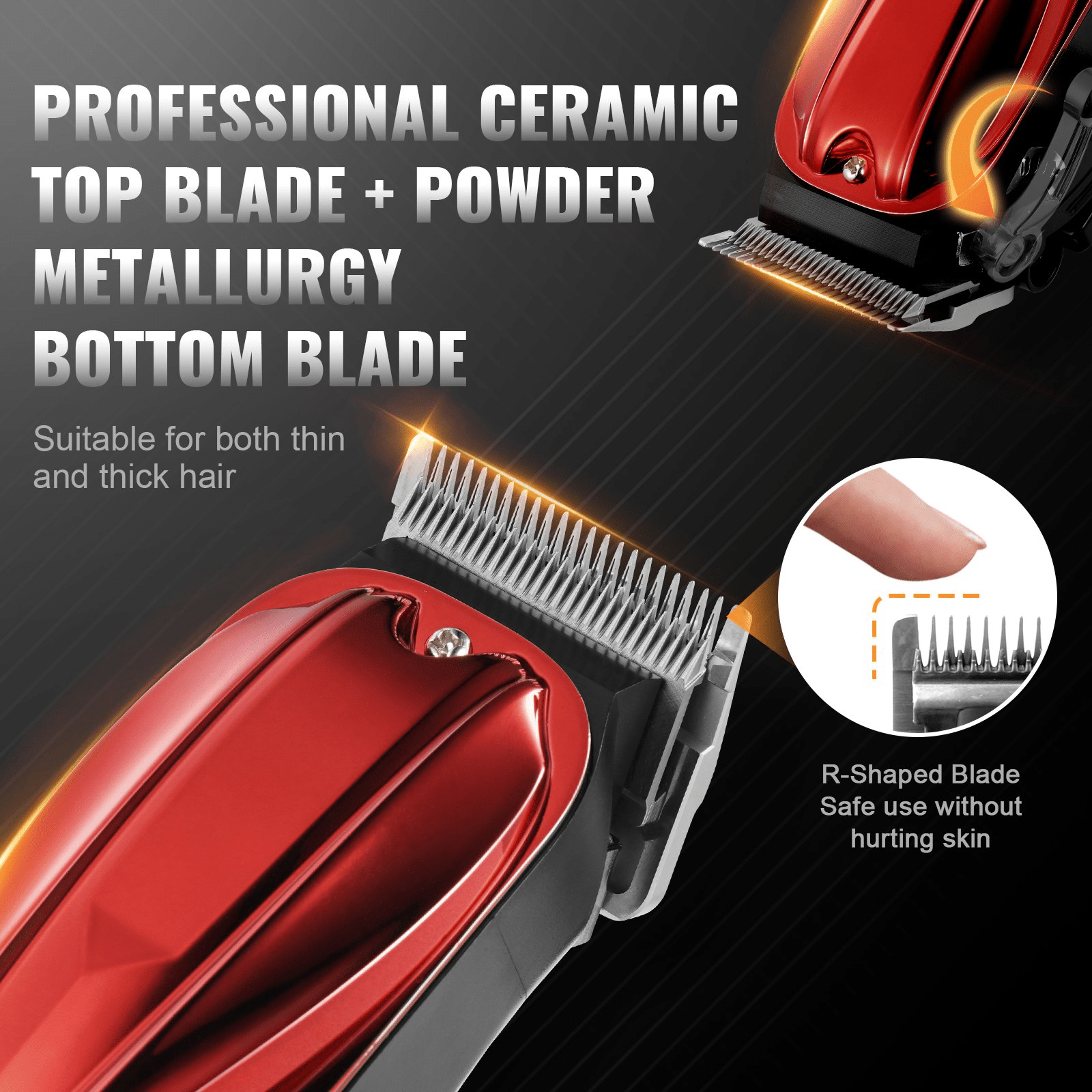 VEVOR Cordless Hair Clippers with Long Battery Life, 6800RPM Motor & LCD