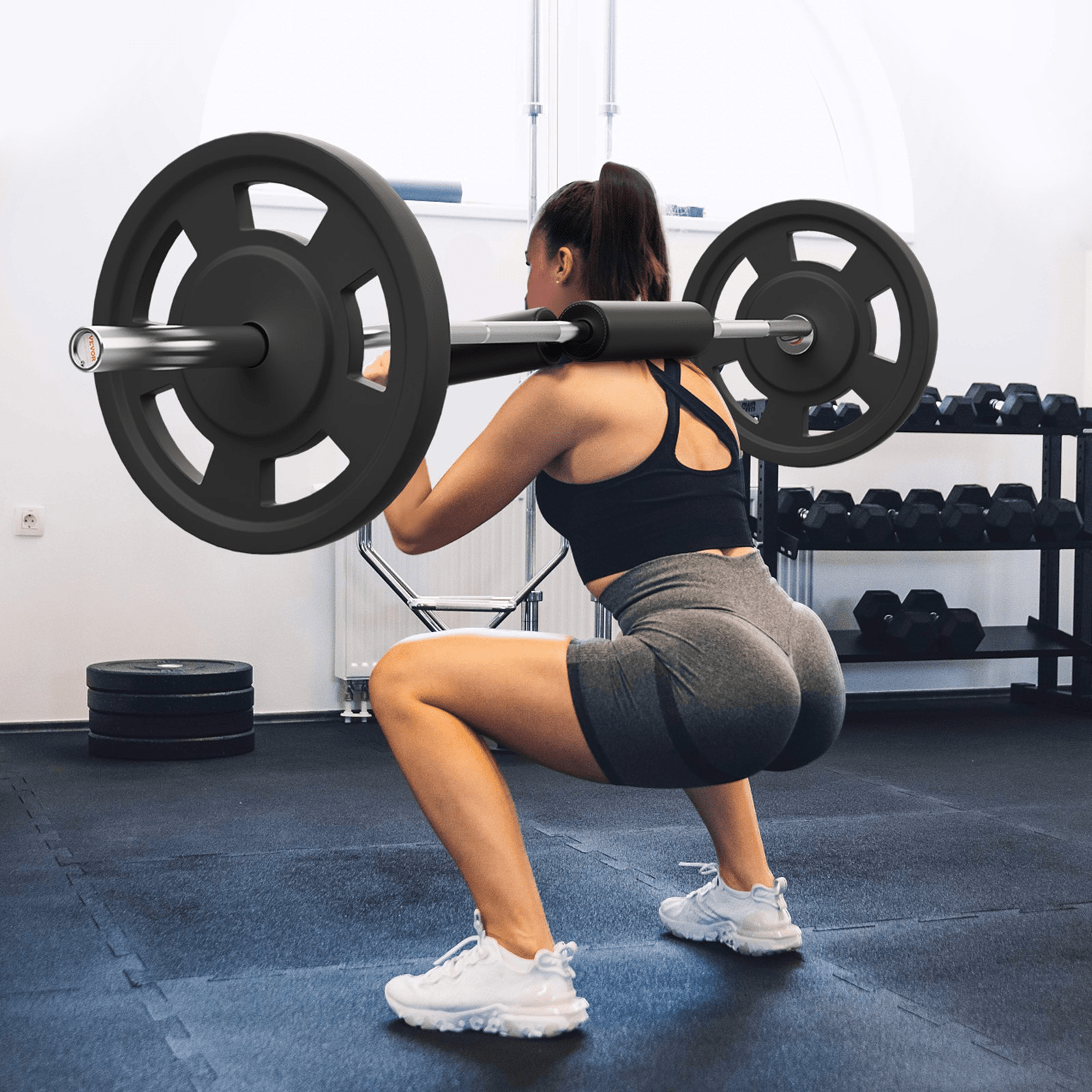 VEVOR Safety Squat Bar, 700 lb Capacity with Padded Yoke