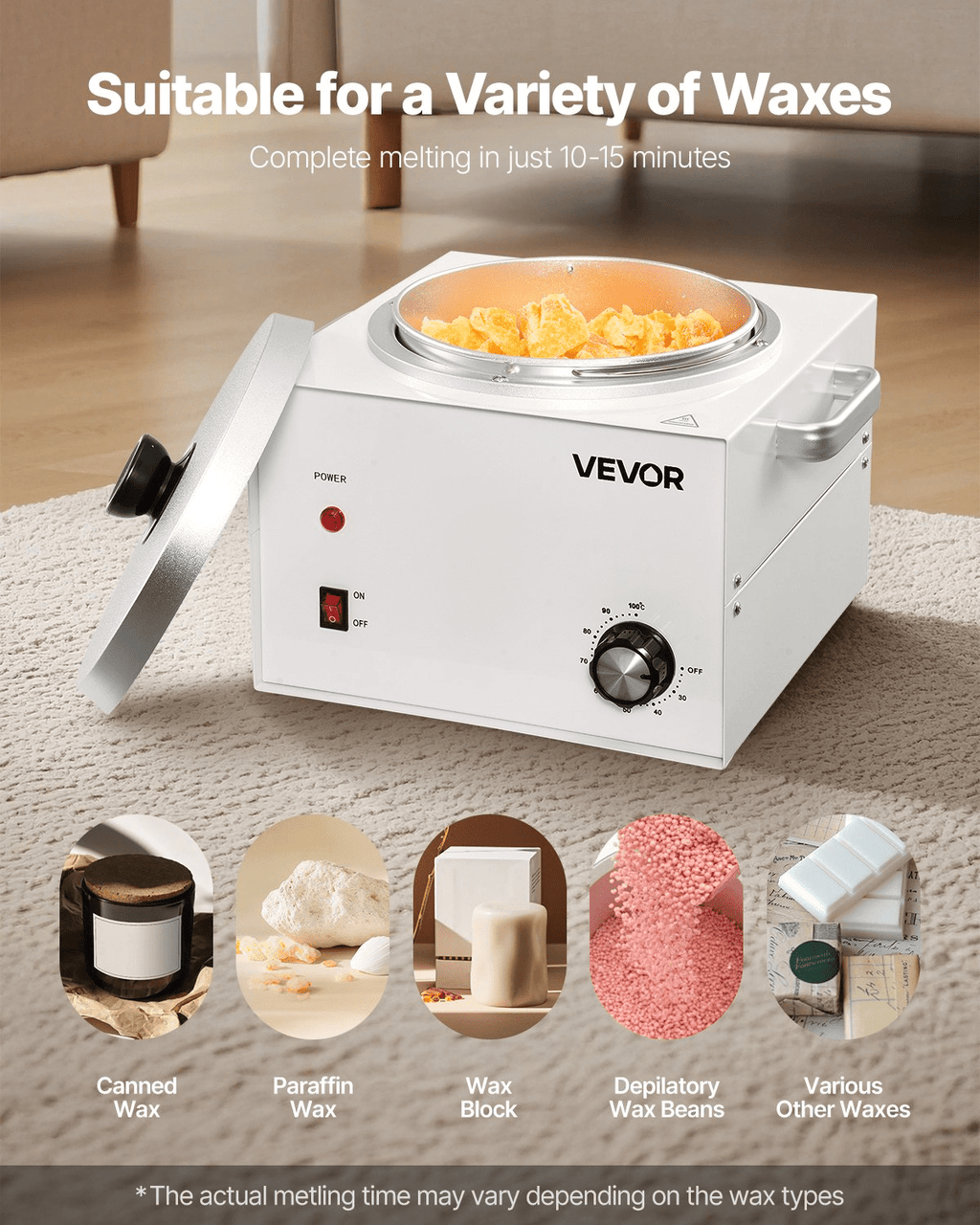 VEVOR Single Pot Wax Warmer 3000ML 300W Professional Wax Warmer for Hair Removal