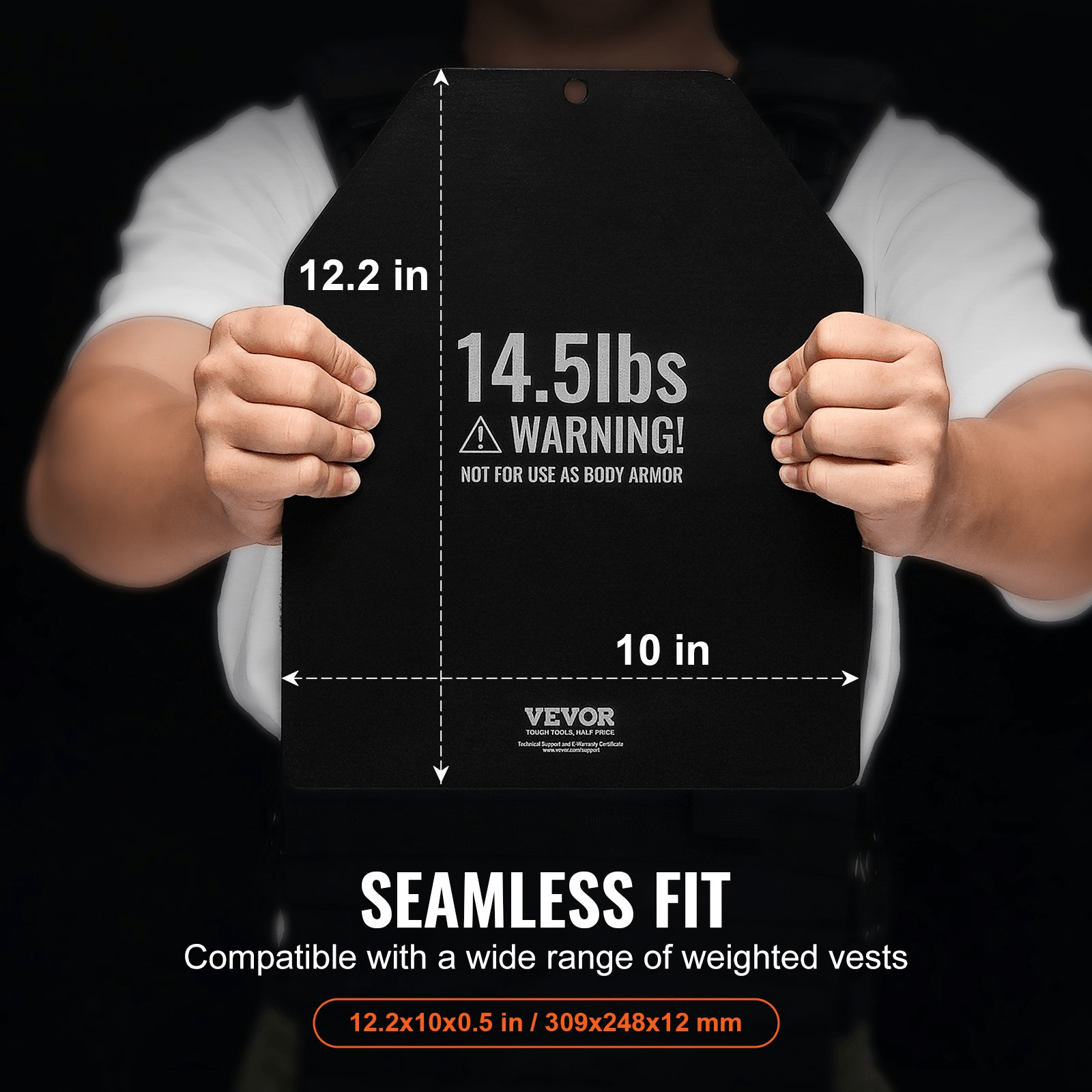 VEVOR Weighted Vest Plates, 2 x 14.5 lb Steel Pair