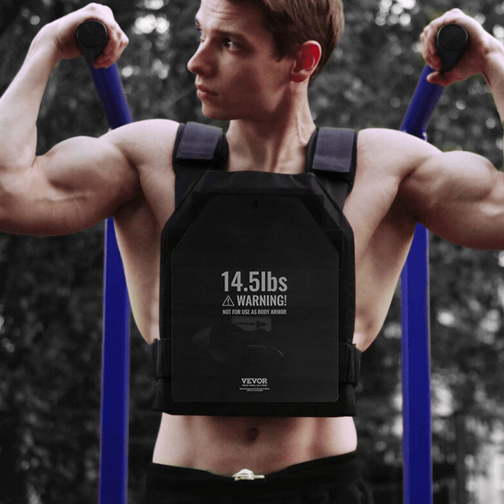 VEVOR Weighted Vest Plates, 2 x 14.5 lb Steel Pair