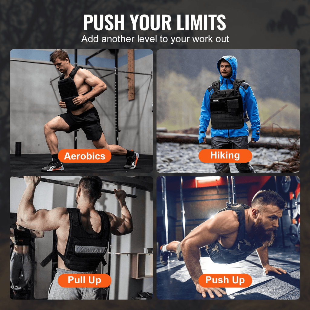 VEVOR Weight Vest Plates Set, 2 x 19.75 lb Steel (39.5 lb Total)