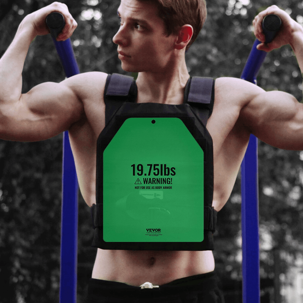 VEVOR Weight Vest Plates Set, 2 x 19.75 lb Steel (39.5 lb Total)