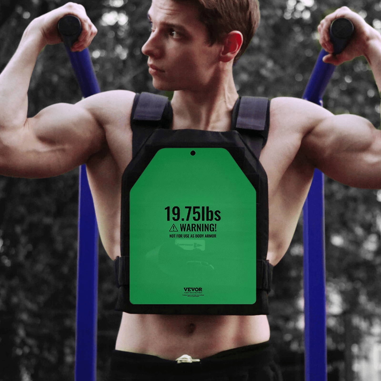 VEVOR Weight Vest Plates Set, 2 x 19.75 lb Steel (39.5 lb Total)