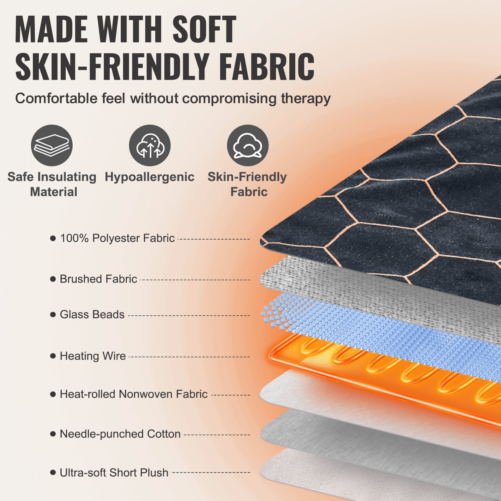 VEVOR Far Infrared Heating Pad, Weighted, 12" x 24"