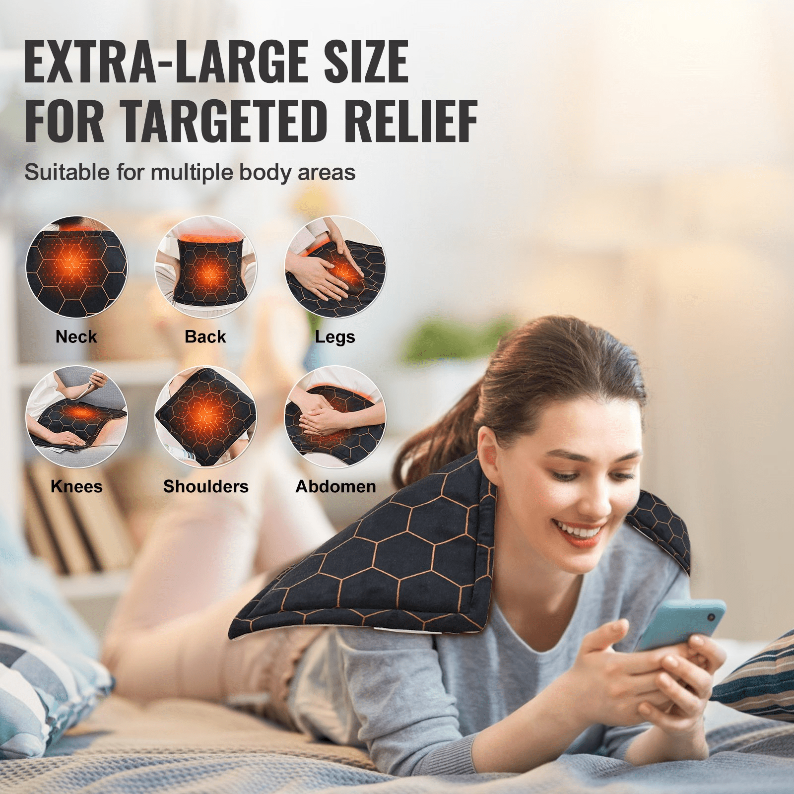 VEVOR Far Infrared Heating Pad, Weighted, 12" x 24"