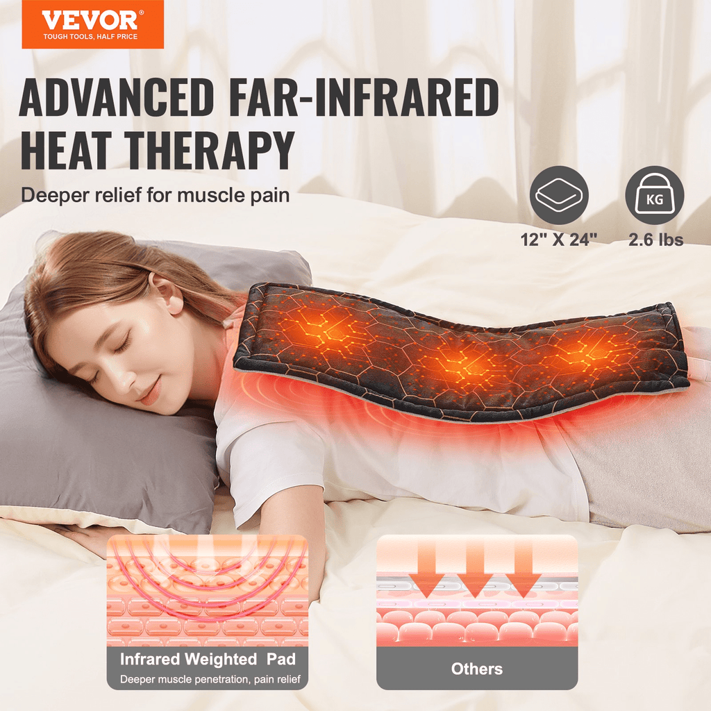 VEVOR Far Infrared Heating Pad, Weighted, 12" x 24"