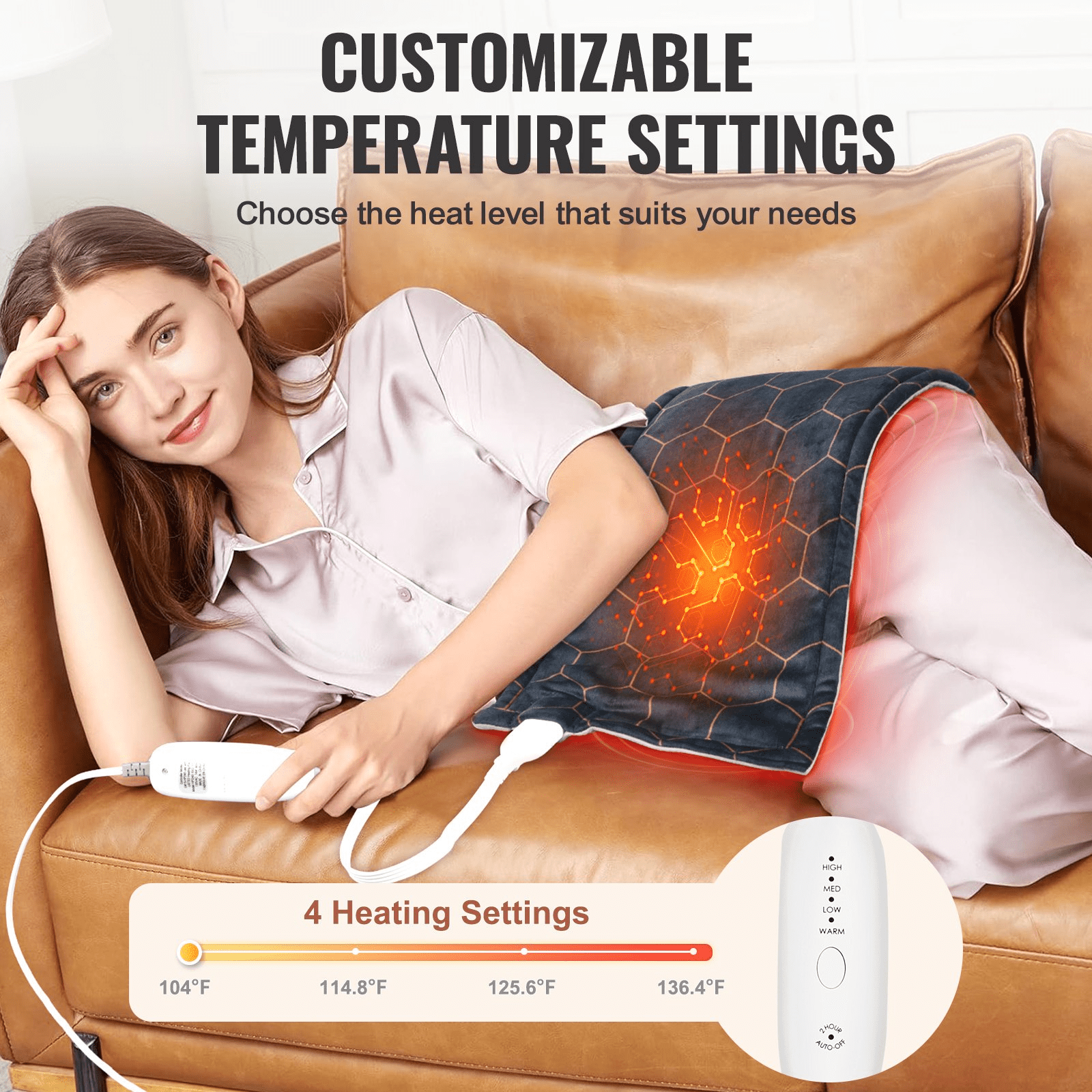 VEVOR Far Infrared Heating Pad, Weighted, 12" x 24"